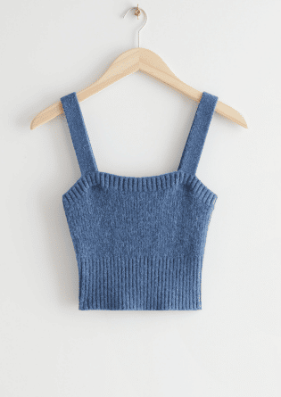 Crop fitted knit top