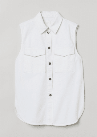 Sleeveless Shirt Jacket