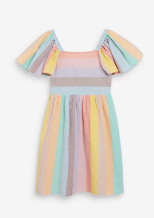 Multi Rainbow Stripe Dress (3-16yrs)
