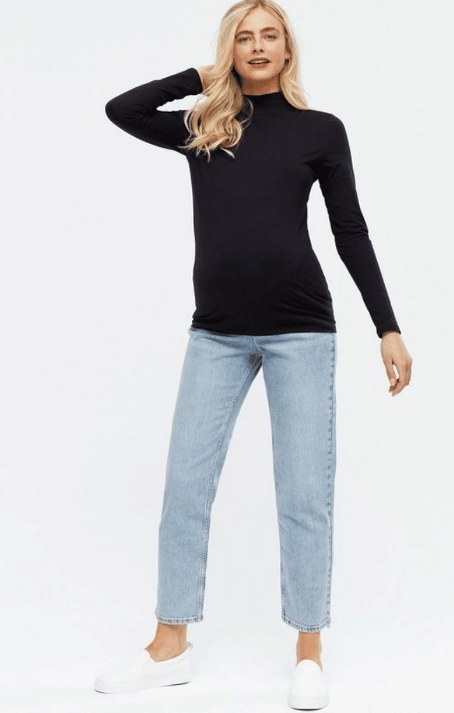 Ankle Grazing Over Bump Hannah Straight Leg Jeans