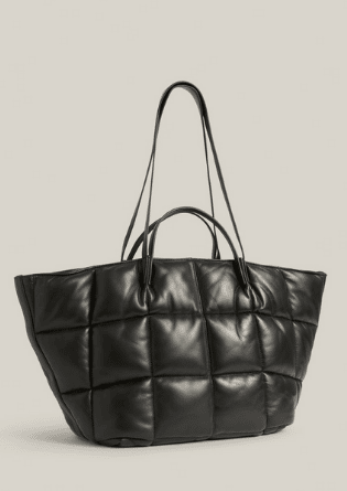 West Quilted Leather Tote Bag