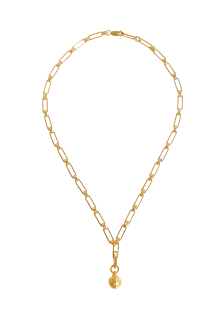 Ridge sphere aegis chain necklace