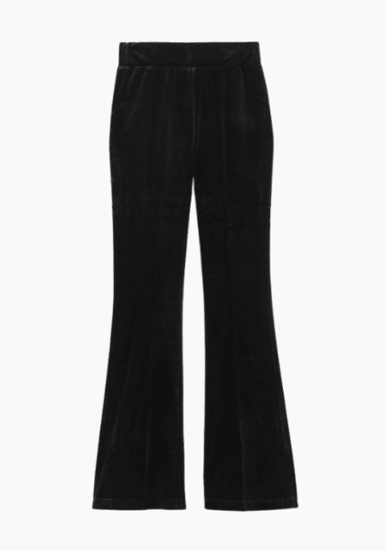 Velour High Waisted Flared Leggings