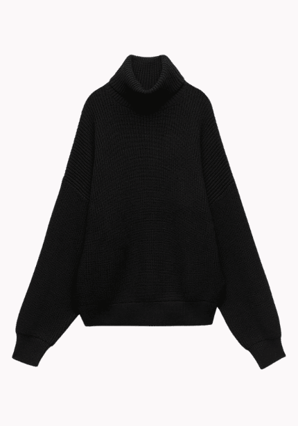 Black High Neck Sweater