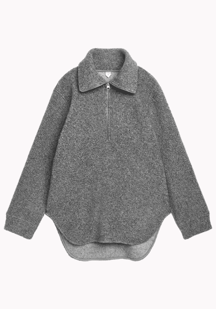 Half Zip Pile Sweatshirt 