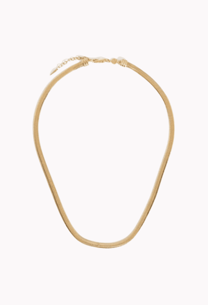 Gold Flat Snake Chain Necklace 