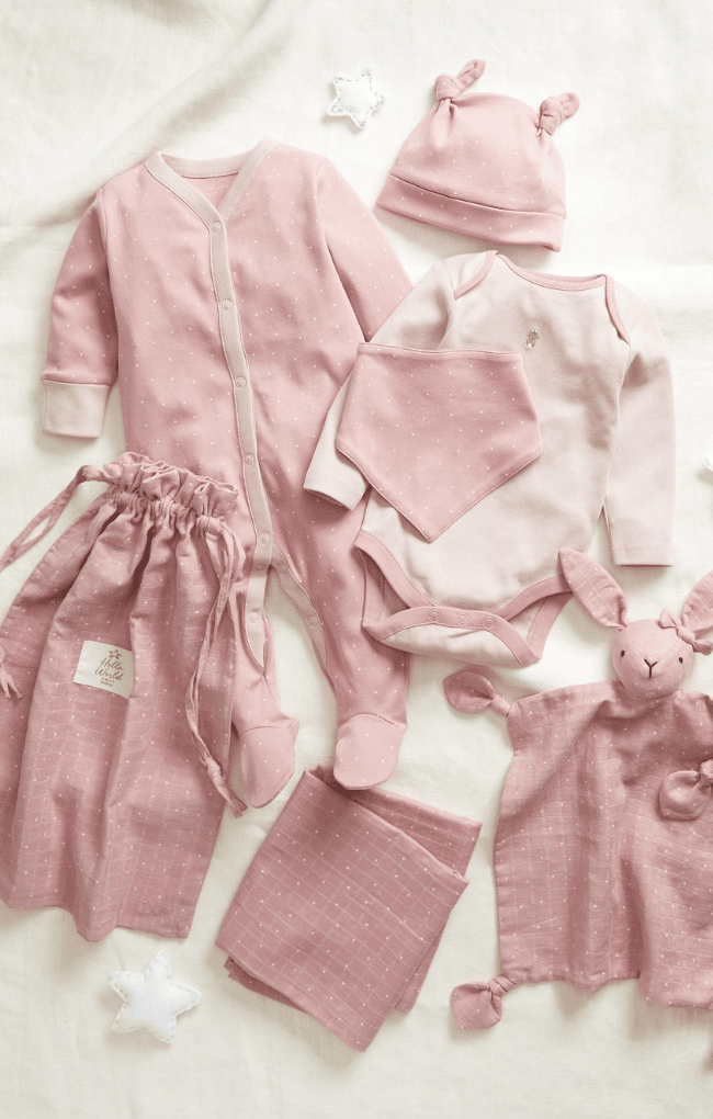Pink Newborn BabyGift Set In A Bag 