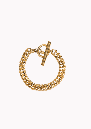 Small Gold curb Link Bracelet