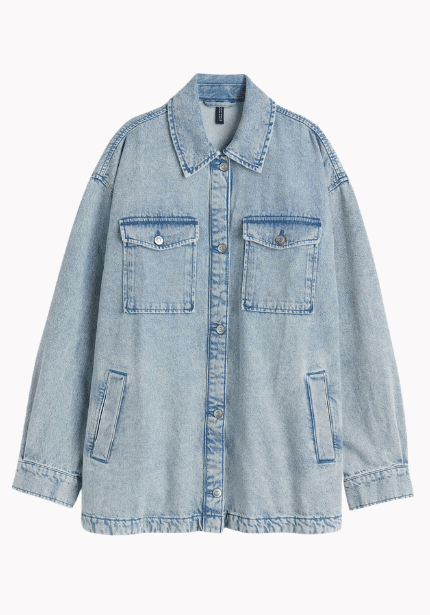 Oversized Denim Shacket 