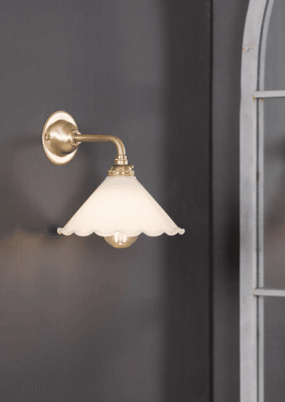 Frilled Opal Florrie Wall Light