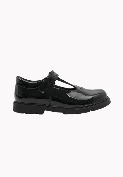 Black Patent Girls T-Bar Pre School Shoes