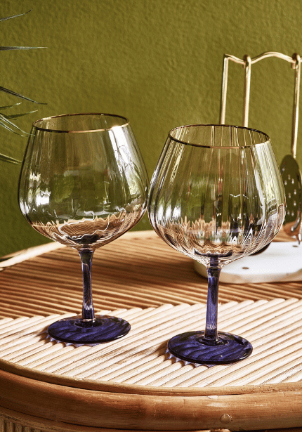 Eion Blue Gin Glasses Set of Two
