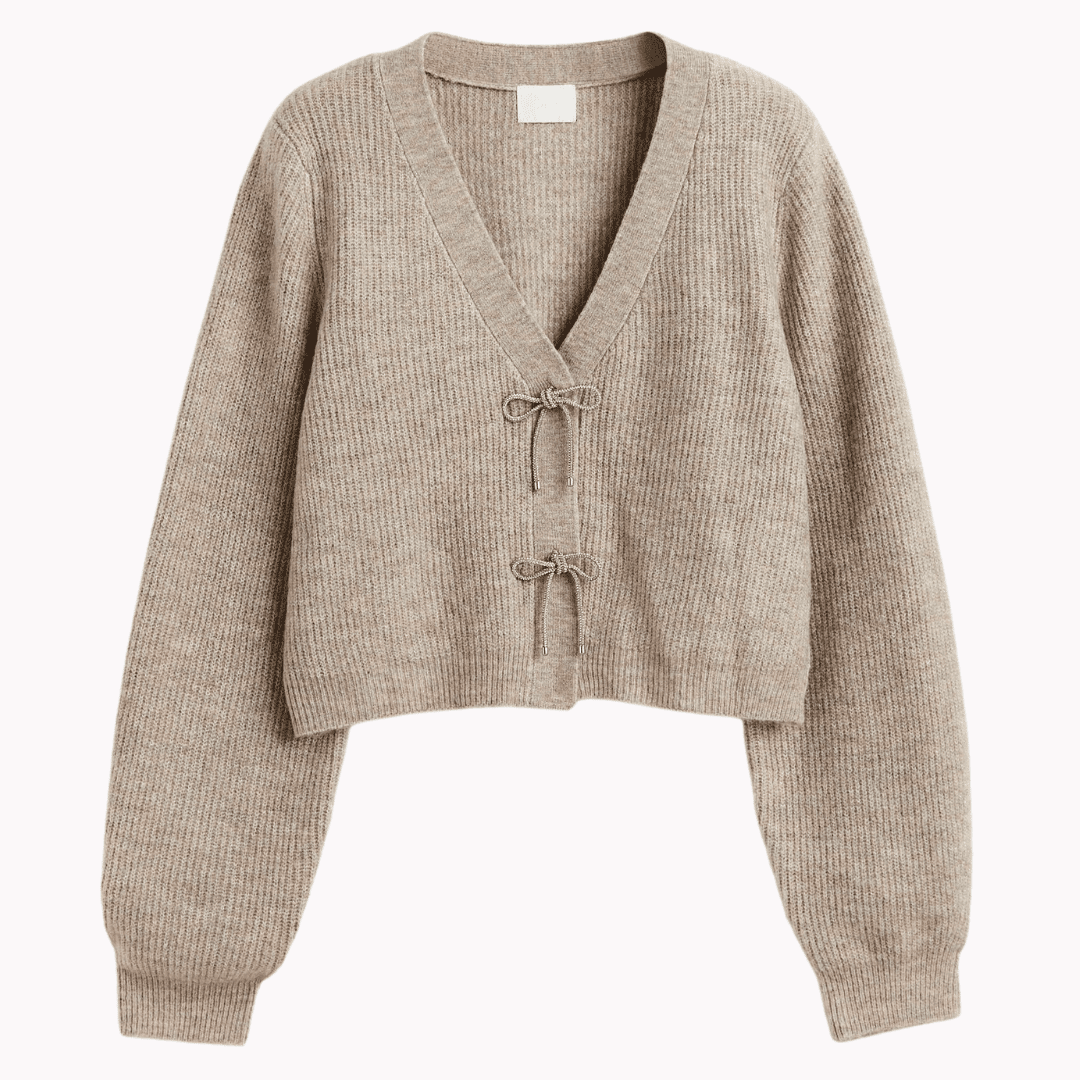 Rhinestone Bow Knit