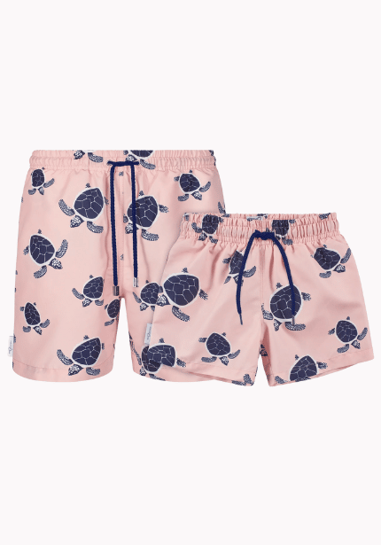 Turtle Peach & Navy Recycled Matching Set