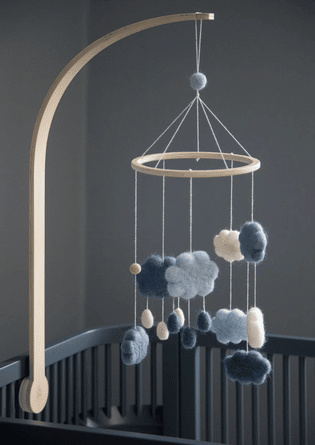 Felted Baby Mobile Clouds