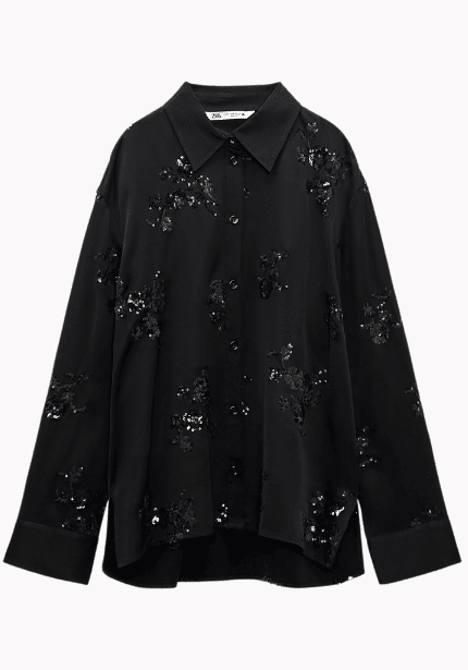 Embroidered Shirt with Sequins