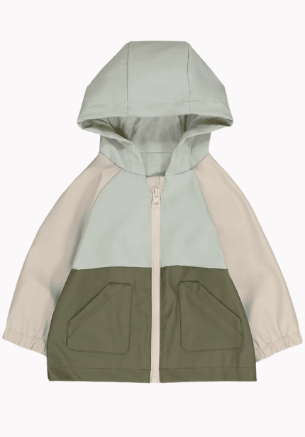  Colour Block Showerproof Raincoat