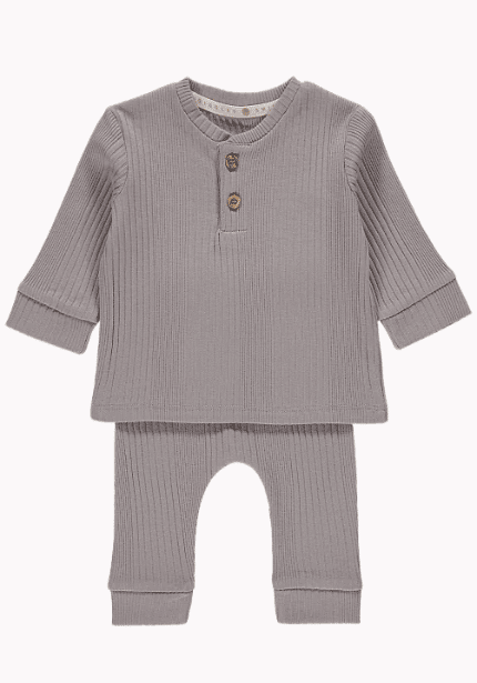 Ribbed Long Sleeve Top and Trousers