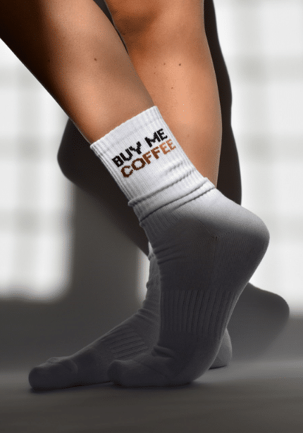 'Buy Me Coffee' Classic Crew Socks