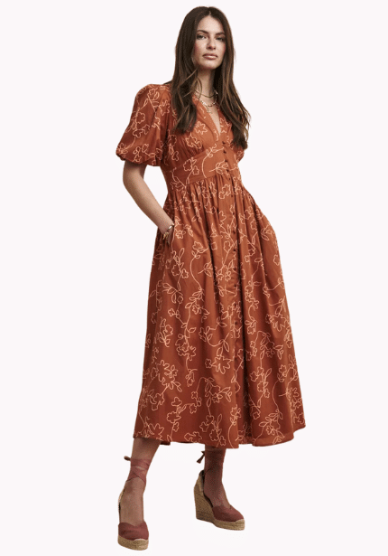 Embroidered Midaxi dress