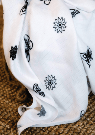 Butterfly Effect Large Bamboo Muslin Swaddle