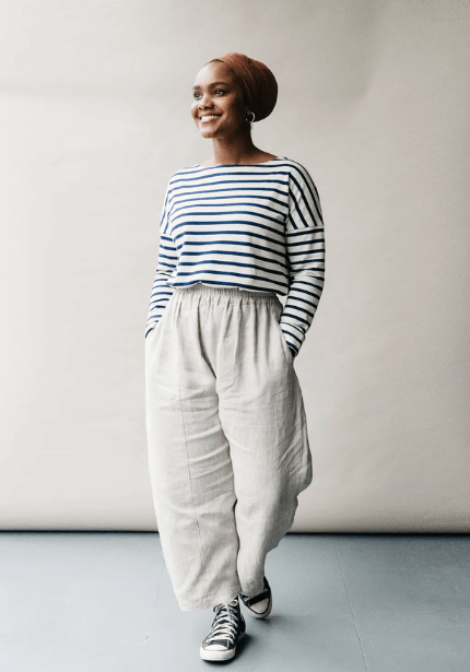 Mabel Natural Linen Trousers 