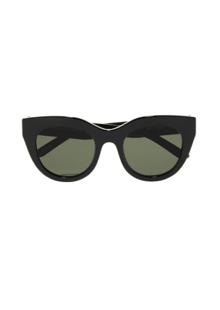 Air Heart Cat-Eye Gold Tone Sunglasses