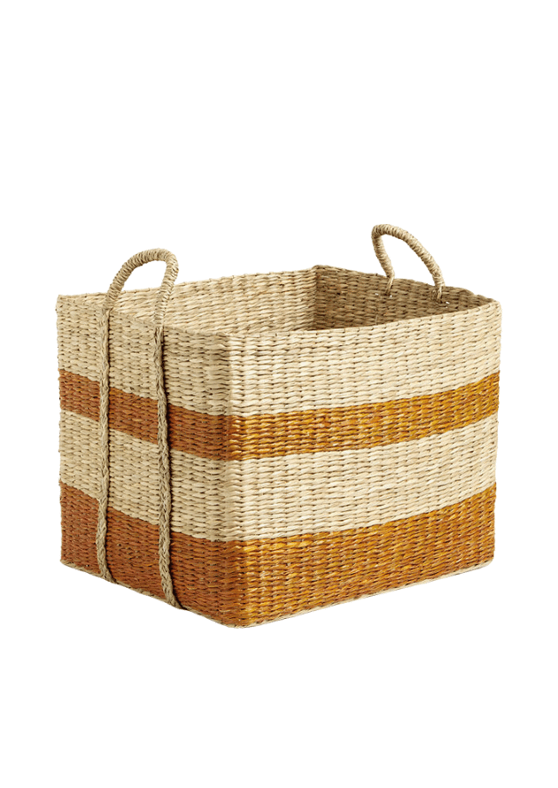 Slouchy Seagrass Square Storage Basket