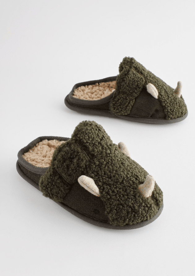 Green Dino Mule Slippers 