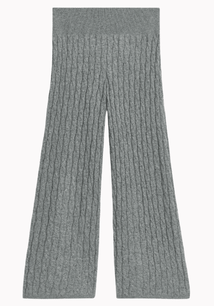 Cashmere Cable-knit Trousers