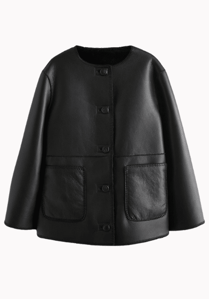 Reversible Faux Leather & Faux Fur Jacket