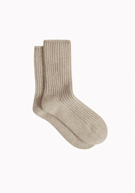 Carmen Wool Blend Ribbed Socks