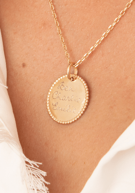 Personalised Beaded Disk Necklace