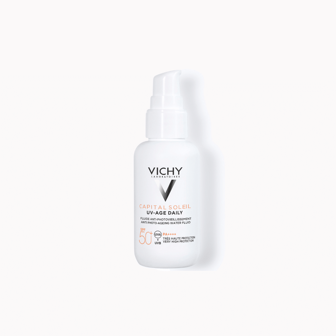 We love: Vichy Capital Soleil UV Age Daily SPF 50+ Invisible Sun Cream with Niacinamide 