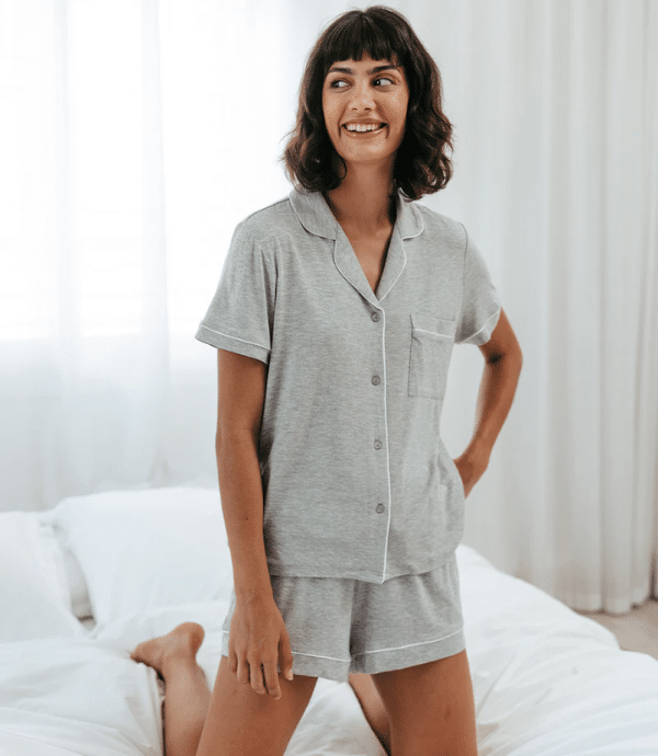 Modal Short Button Up Pyjama Set