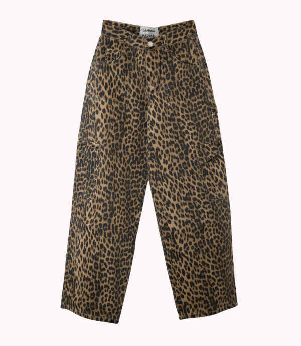 Leopard Cargo Jeans