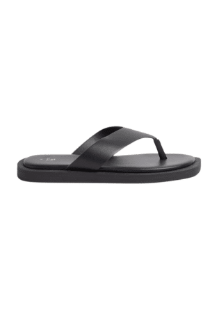 Black Toe Post Sandals
