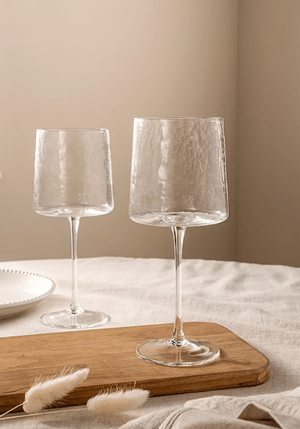 Hammered Wine Glasses