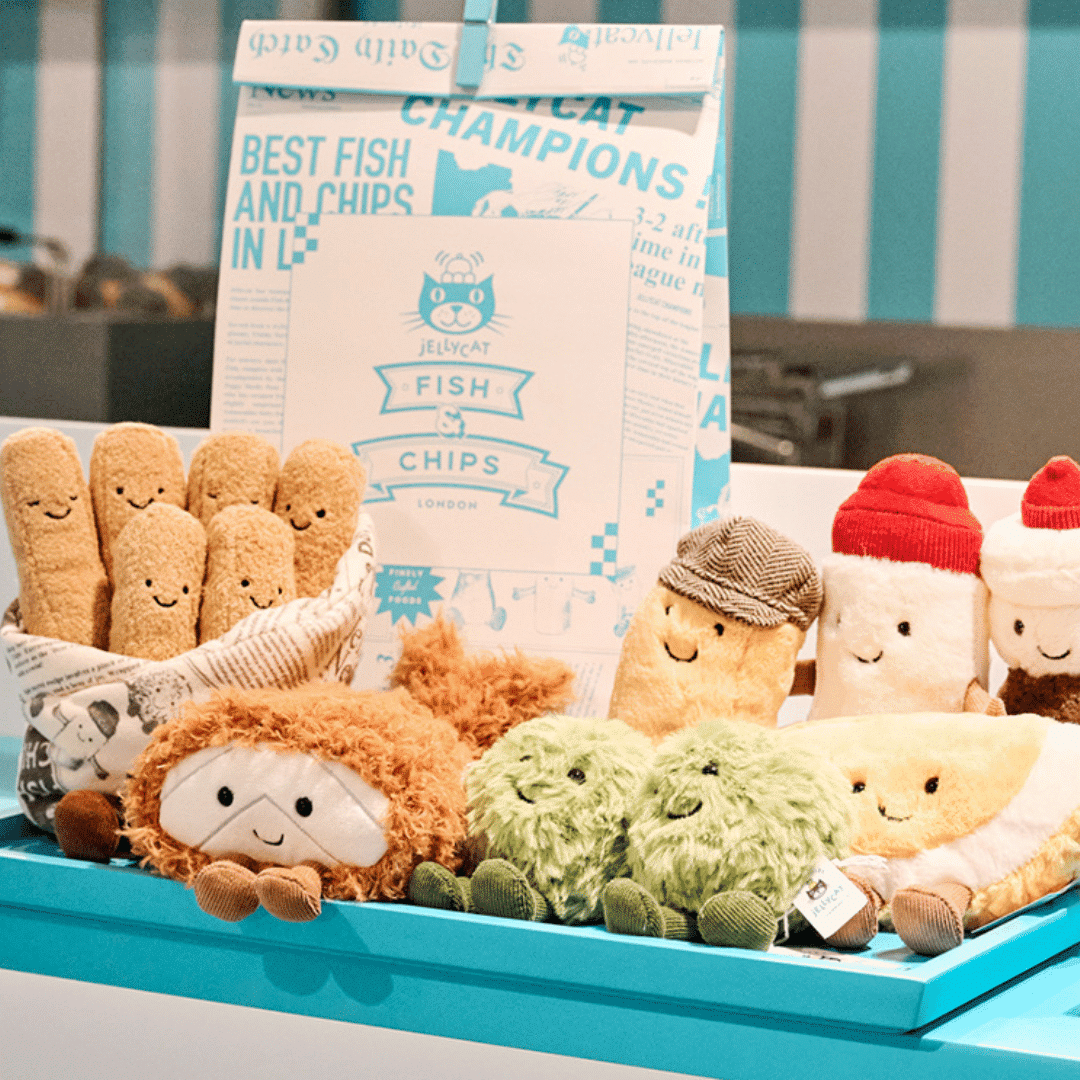 Jellycat Fish and Chips, Selfridges London 