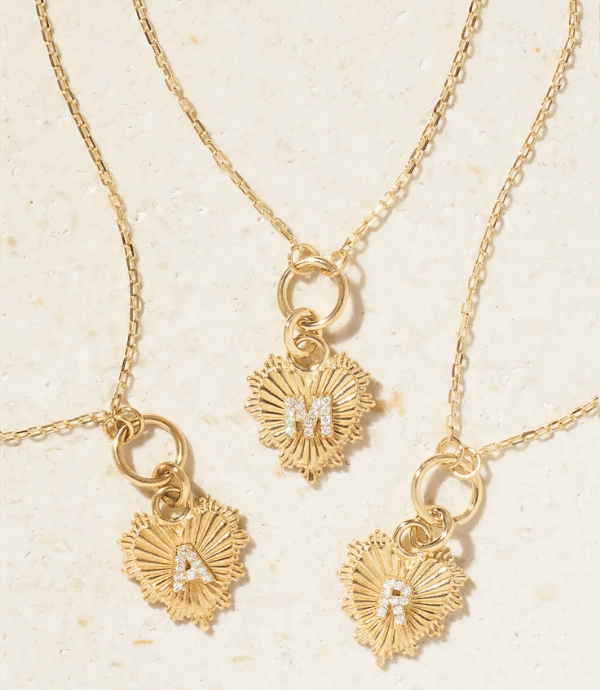 Initial 18-karat Gold Diamond Necklace