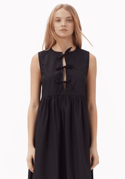 Cotton Poplin Bow Dress