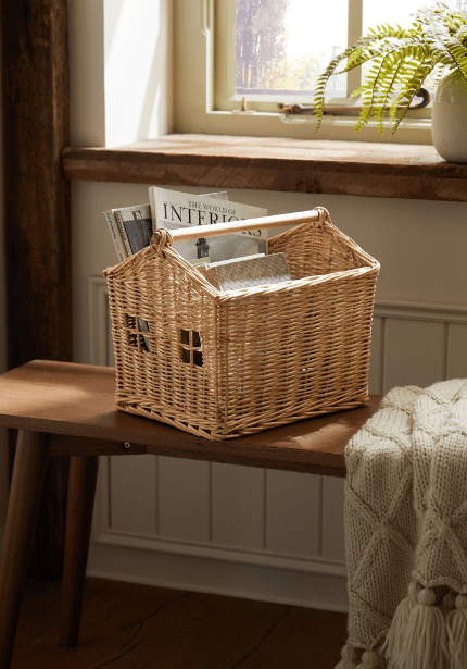 Natural House Shaped Storage Basket