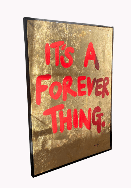 'Forever' Gold Canvas