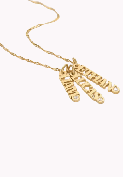 14k Diamond Name Necklace