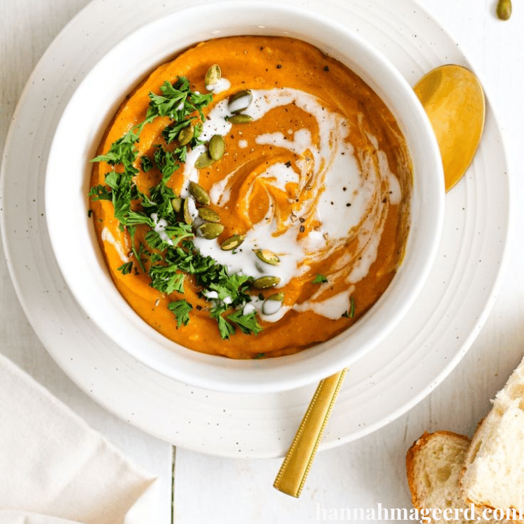 Roasted Butternut Squash, Lime & Chilli Soup