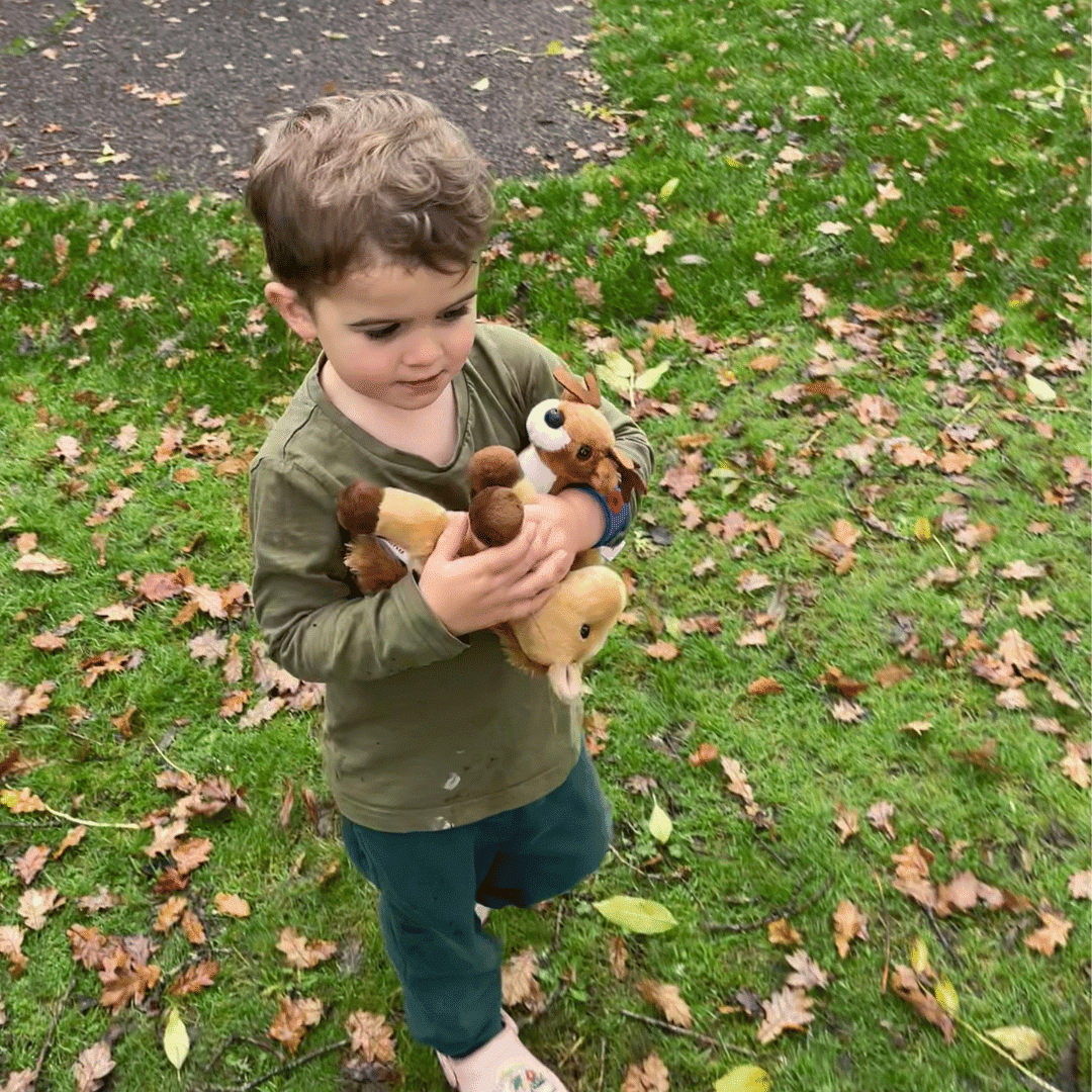 Freddie with the teddies left on their beds