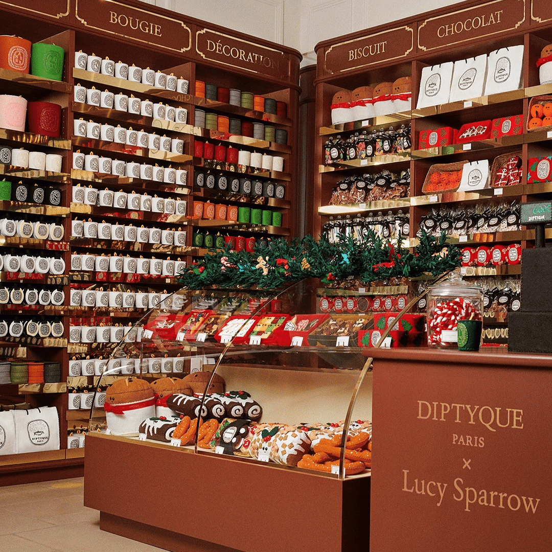 Shop Lucy Sparrow and Diptyque's Delicatessen