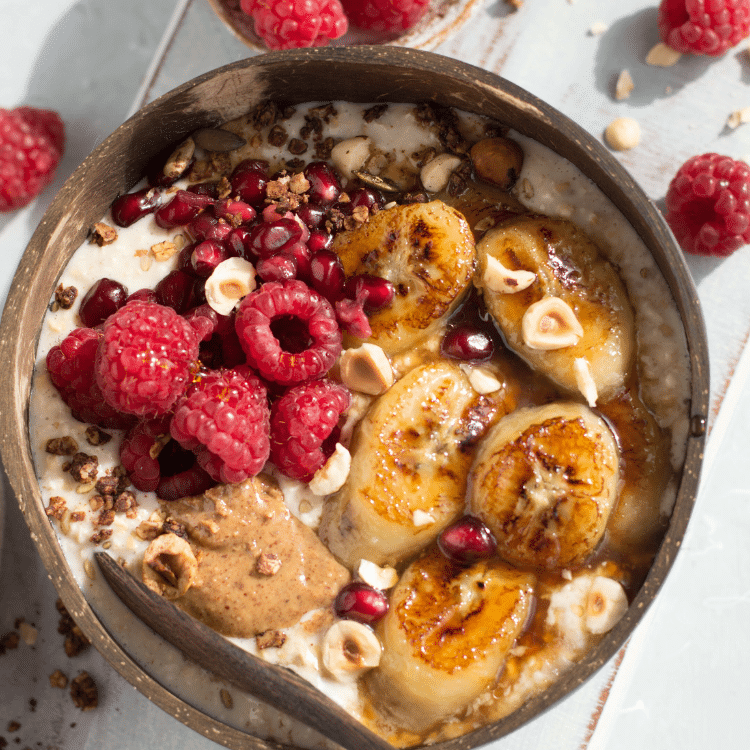 Oats with Caramalised Bananas