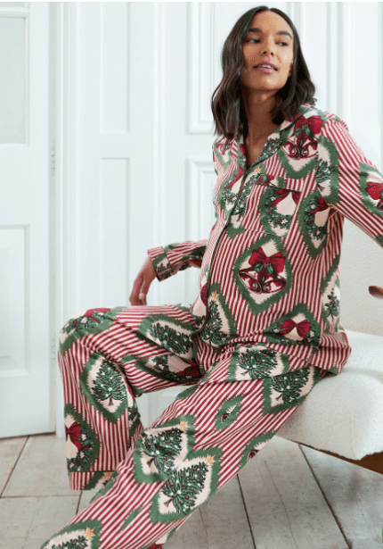 Maternity Vintage Tree & Wreath Pyjamas