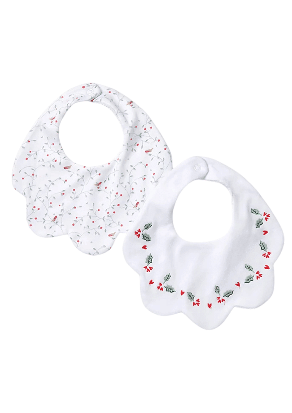 Robin & Holly Scallop Bibs